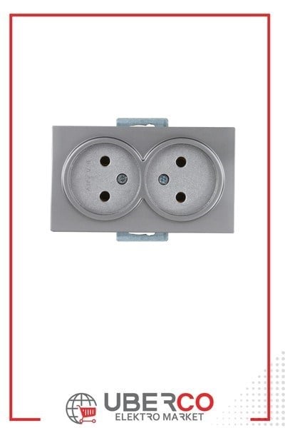 2100 201 0282Candela Mek+Tuş İkili Topraksız Priz Porselen - İnoxCandela Mek+Tuş İkili Topraksız Priz Porselen - İnox |{ubercoelektromarket}