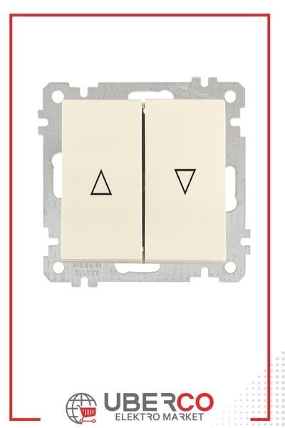2100 406 0202Candela Mek+Tuş Jaluzi Anahtarı (Vidalı) - KremCandela Mek+Tuş Jaluzi Anahtarı (Vidalı) - Krem | MUTLUSAN{ubercoelektromarket}