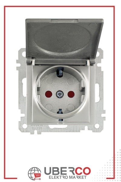 2100 611 0283Candela Mek+Tuş Kapaklı Topraklı Priz Çocuk Korumalı - TitanyumCandela Mek+Tuş Kapaklı Topraklı Priz Çocuk Korumalı{ubercoelektromarket}