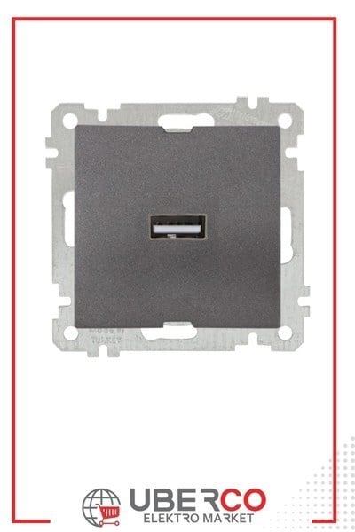 2100 448 0195Candela Mek+Tuş Tekli USB Şarj Prizi - FümeCandela Mek+Tuş Tekli USB Şarj Prizi - Füme | MUTLUSAN{ubercoelektromarket}