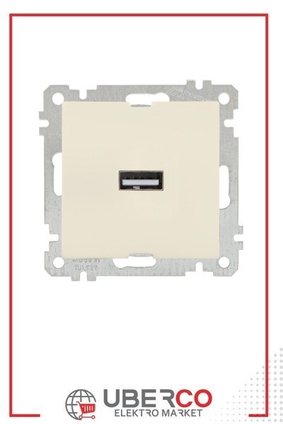 2100 448 0102Candela Mek+Tuş Tekli USB Şarj Prizi - KremCandela Mek+Tuş Tekli USB Şarj Prizi - Krem | MUTLUSAN{ubercoelektromarket}