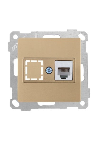 2100 125 0180Candela Mek+Tuş Telefon Prizi 1Xrj11 (Cat3) - Antik AltınCandela Mek+Tuş Telefon Prizi 1Xrj11 (Cat3) - Antik Altın{ubercoelektromarket}