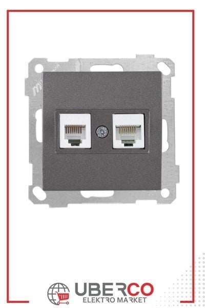2100 139 0195Candela Mek+Tuş Telefon+Data Prizi (Rj11 Cat3+Cat5E) - FümeCandela Mek+Tuş Telefon+Data Prizi (Rj11 Cat3+Cat5E) - Füme{ubercoelektromarket}