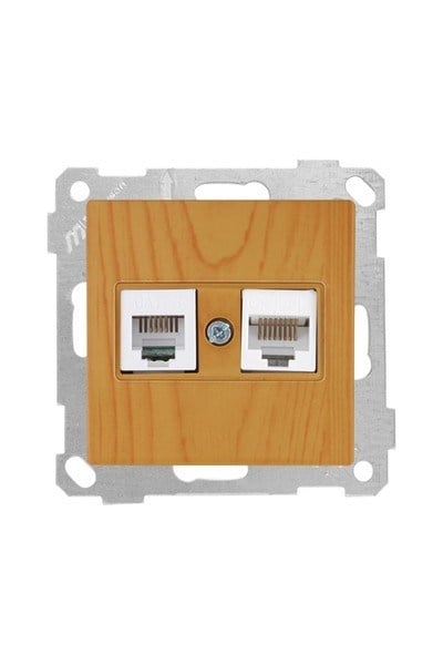 2100 139 0158Candela Mek+Tuş Telefon+Data Prizi (Rj11 Cat3+Cat5E) - MeşeCandela Mek+Tuş Telefon+Data Prizi (Rj11 Cat3+Cat5E) - Meşe{ubercoelektromarket}