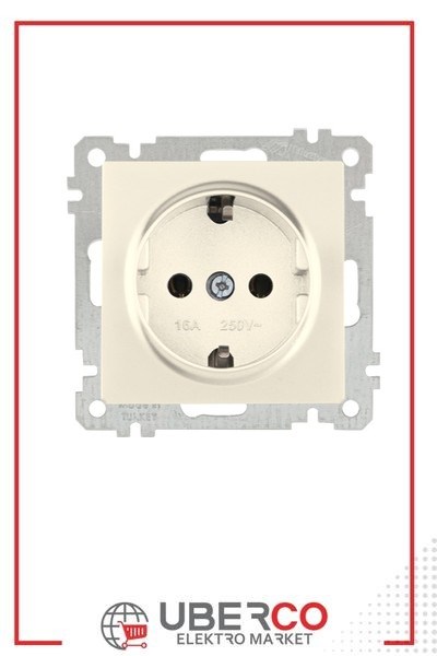 2100 600 0202Candela Mek+Tuş Topraklı Priz - KremCandela Mek+Tuş Topraklı Priz - Krem | MUTLUSAN{ubercoelektromarket}