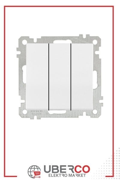 2100 409 0101Candela Mek+Tuş Üçlü Anahtar (Klipsli) - BeyazCandela Mek+Tuş Üçlü Anahtar (Klipsli) - Beyaz | MUTLUSAN{ubercoelektromarket}