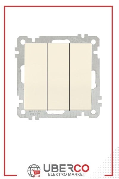 2100 409 0102Candela Mek+Tuş Üçlü Anahtar (Klipsli) - KremCandela Mek+Tuş Üçlü Anahtar (Klipsli) - Krem | MUTLUSAN{ubercoelektromarket}