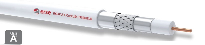 ERSE FDER127300100102GErse COAXIAL RG 6/U-4 Cu/CuSn TRISHIELD Class A+ HFFR Koaksiyel (Anten) KablosuErse COAXIAL RG 6-U-4 Cu-CuSn TRISHIELD Class A+ HFFR Anten{ubercoelektromarket}