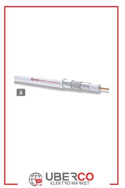 ERSE FDER127300100102GErse COAXIAL RG 6/U-4 Cu/CuSn TRISHIELD Class A+ HFFR Koaksiyel (Anten) KablosuErse COAXIAL RG 6-U-4 Cu-CuSn TRISHIELD Class A+ HFFR Anten{ubercoelektromarket}
