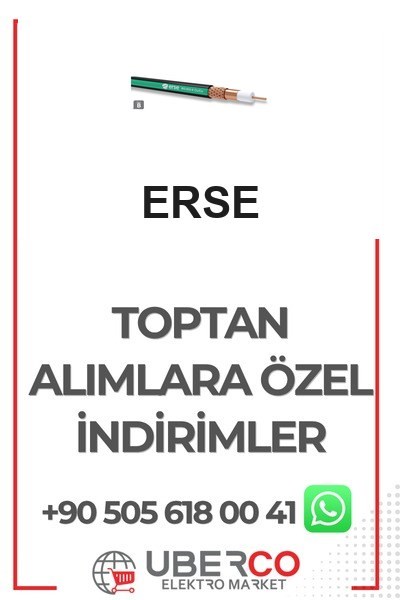 ERSE FDER017700100102WErse COAXIAL RG 6/U-6 Cu/Cu Class B PVC Koaksiyel (Anten) KablosuErse COAXIAL RG 6-U-6 Cu-Cu Class B PVC Koaksiyel Kablosu{ubercoelektromarket}