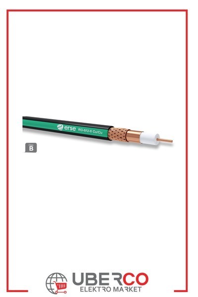 ERSE FDER017700100102WErse COAXIAL RG 6/U-6 Cu/Cu Class B PVC Koaksiyel (Anten) KablosuErse COAXIAL RG 6-U-6 Cu-Cu Class B PVC Koaksiyel Kablosu{ubercoelektromarket}
