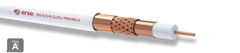 ERSE FDER206100100102ZErse COAXIAL RG 6/U-6 Cu/Cu TRISHIELD Class A+ HFFR (Cca) Koaksiyel (Anten) KablosuErse COAXIAL RG 6-U-6 Cu-Cu TRISHIELD Class A+ HFFR (Cca){ubercoelektromarket}