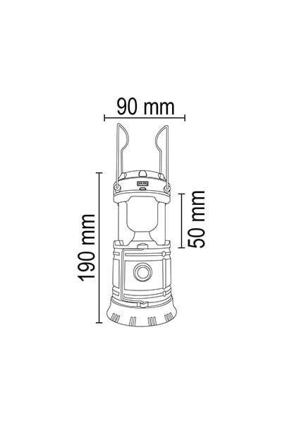 Forlife FL-3226 20W Solar 2 Fonksiyonlu Kamo Feneri 3200K