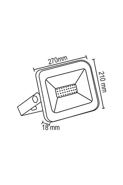 Forlife FL-9110 100W 6500K Beyaz Slim Kasa Led Projektör