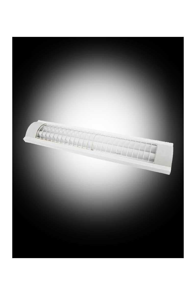 Global K2 KCA142 2x18W 6500K Beyaz T8 Kafesli Elektronik Yatay Duvar Armatürü