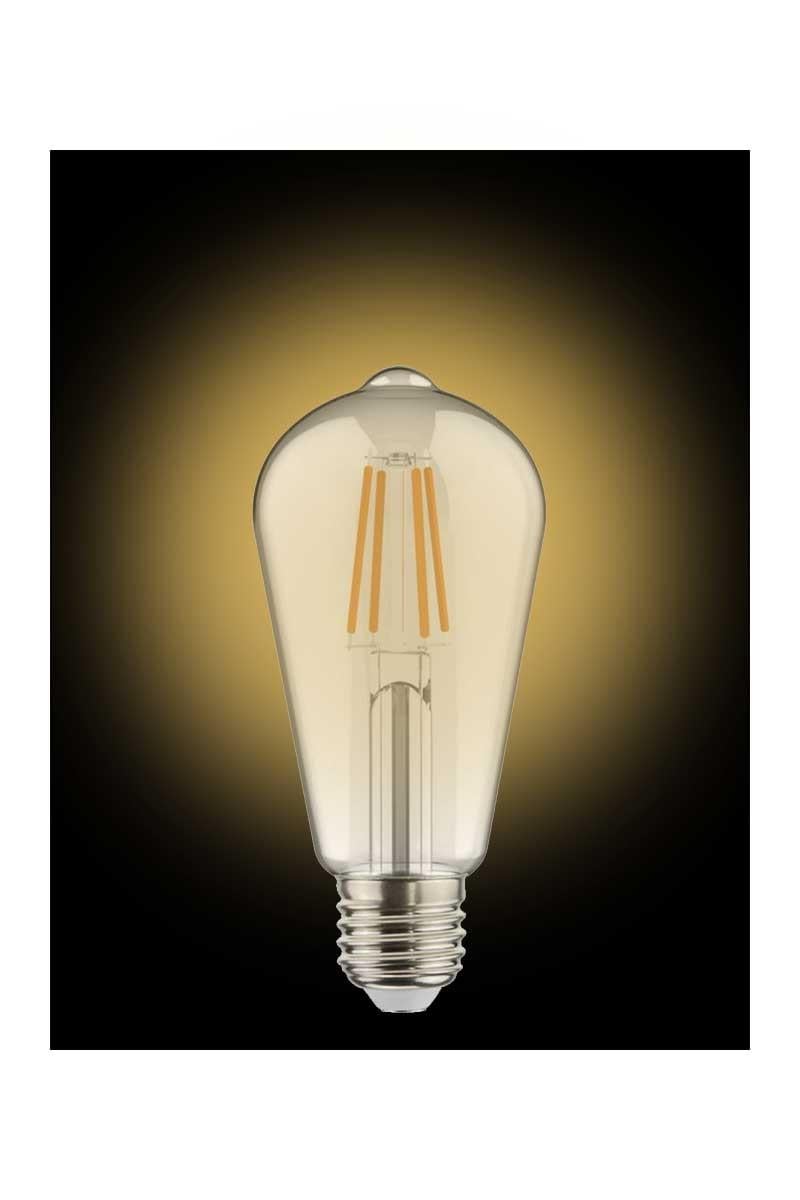 Global K2 KES505 6W E27 2700K Sarı Flamanlı Rustik Led Ampul
