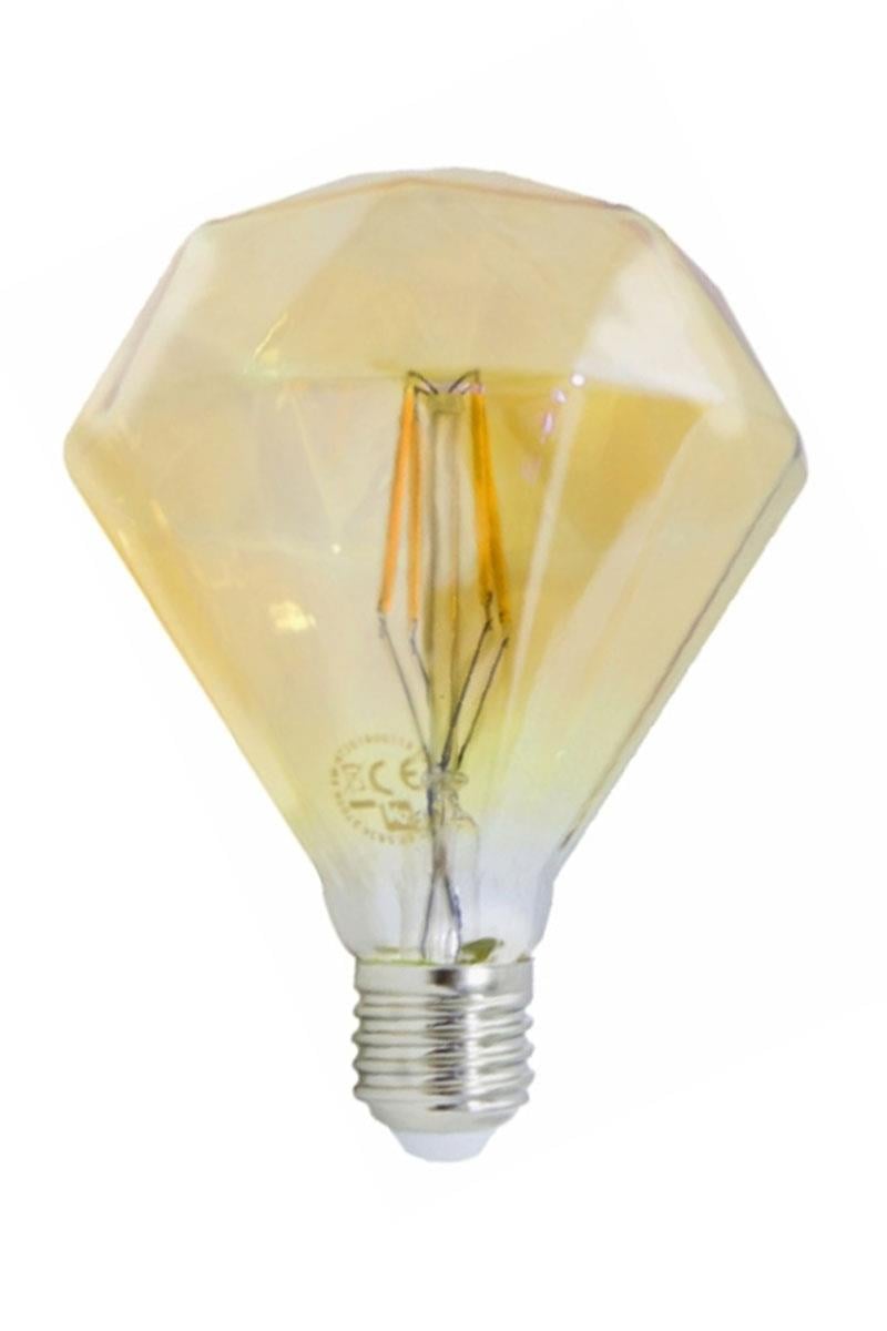 Global K2 KES612 6W E27 2700K Sarı Elmas Led Flamanlı Rustik Ampul