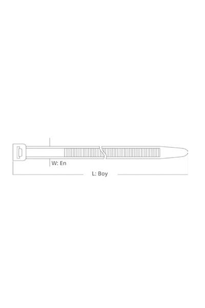 Gwest GT 150 M 1000 Adet 150x2.5mm Beyaz Kablo Bağı