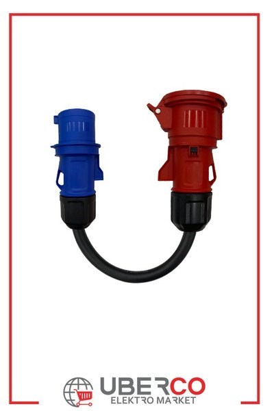 HIMS HCCA-TM32-30-FHims HCCA-TM32-30-F 3x6 TTR 3/32A Fiş - 5/32A Priz 30cm Kablolu DönüştürücüHims HCCA-TM32-30-F 3x6 TTR 3-32A Fiş{ubercoelektromarket}
