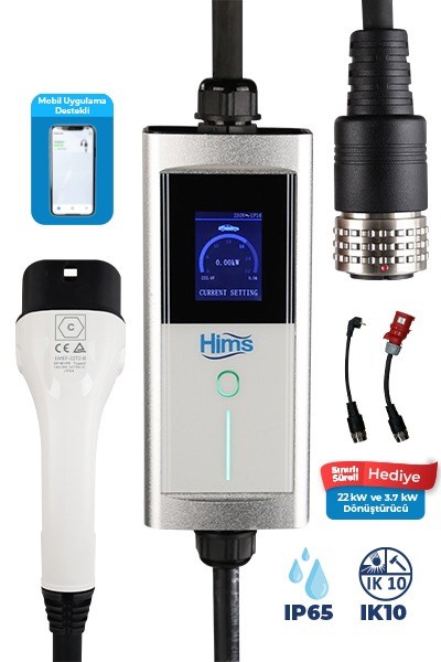 P178464Hims HCTK-22-G 22kW Tip 2 Soketli Taşınabilir Elektrikli Araç Şarj CihazıHims HCTK-22-G 22kW Tip 2 Soketli Taşınabilir Elektrikli{ubercoelektromarket}