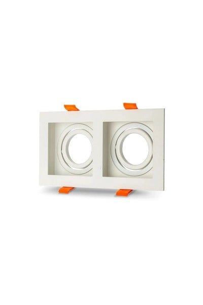 VGUK5213Kare 2li Beyaz Dekoratif GU10 Spot KasaKare 2li Beyaz Dekoratif GU10 Spot Kasa | Voltek{ubercoelektromarket}