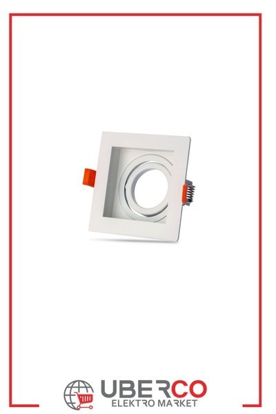 VGUK5212Kare Beyaz Dekoratif GU10 Spot KasaKare Beyaz Dekoratif GU10 Spot Kasa | Voltek{ubercoelektromarket}