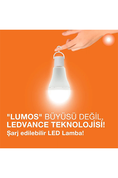 Ledvance 8W/865 A60 E27 Şarj Edilebilir Beyaz Işıklı Profosyonel Led Ampul