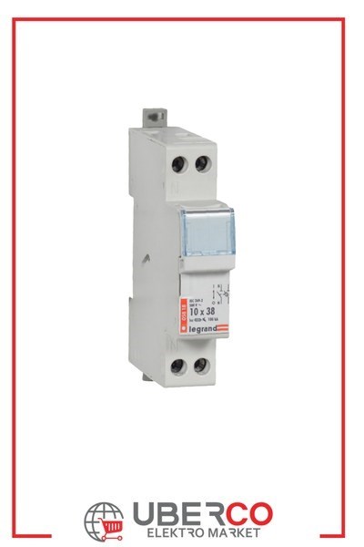 LEGRAND 005818Legrand Kartuş sigorta yuvası 1P+N (10X38 kartuşlar için)Legrand 1 Kutup + Nötr{ubercoelektromarket}