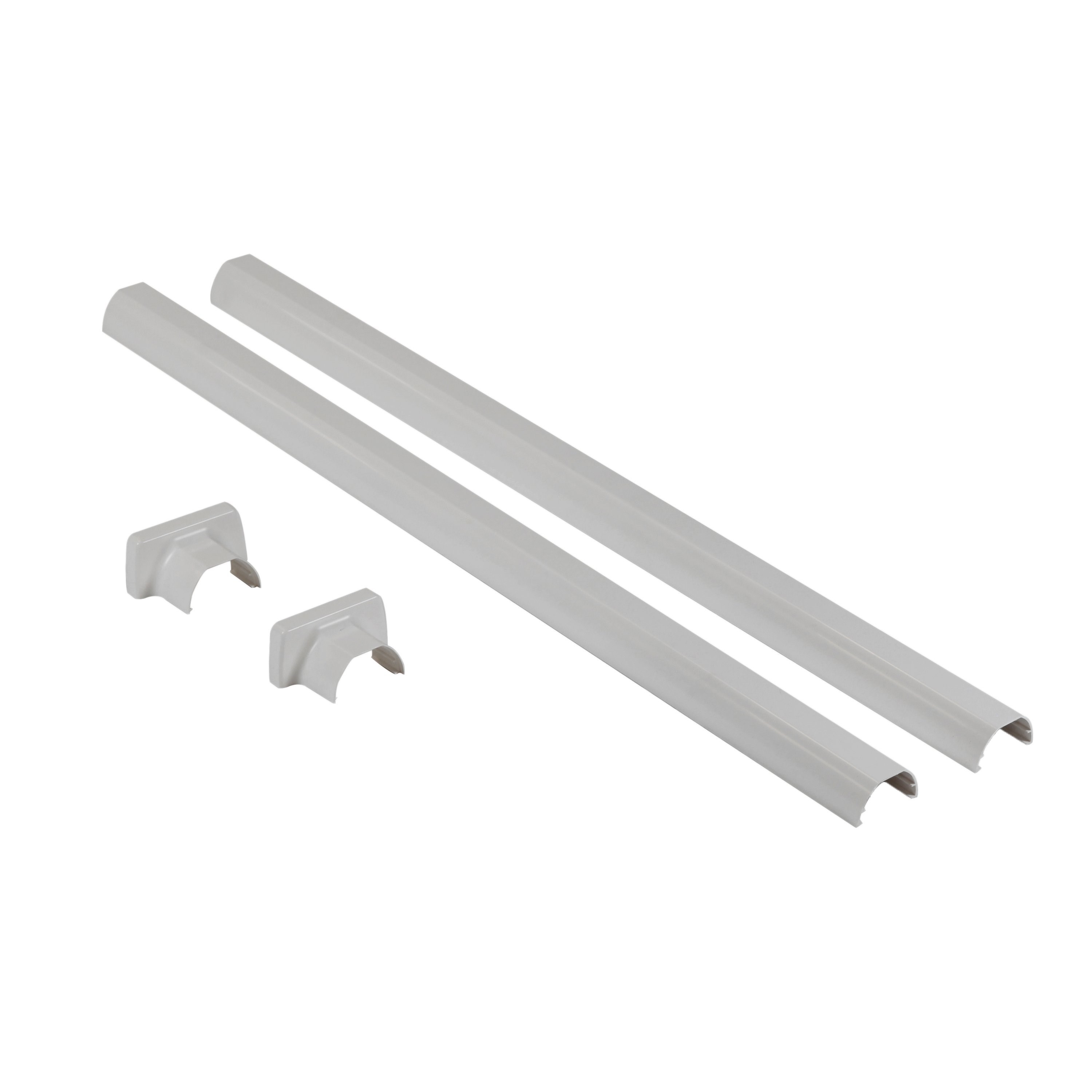 LEGRAND 653067Legrand Bir veya iki bölmeli kaidesiz sütunlar için teleskobik sabitleme çubuğu sonlandırma kiti, alüminyumLegrand 2 adet PVC kapak 1 adet PVC gövde - Alüminyum{ubercoelektromarket}