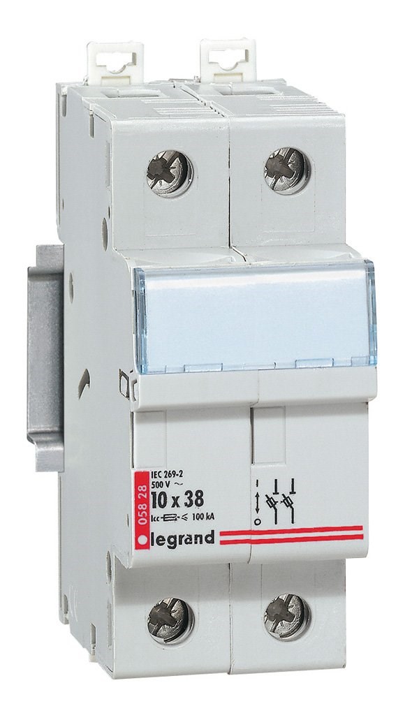 LEGRAND 005828Legrand Kartuş sigorta yuvası 2P (10X38 kartuşlar için)Legrand 2 Kutup{ubercoelektromarket}