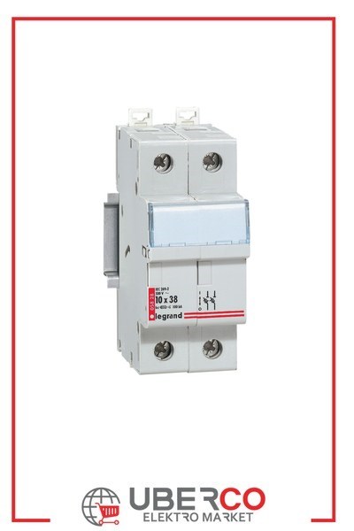 LEGRAND 005828Legrand Kartuş sigorta yuvası 2P (10X38 kartuşlar için)Legrand 2 Kutup{ubercoelektromarket}