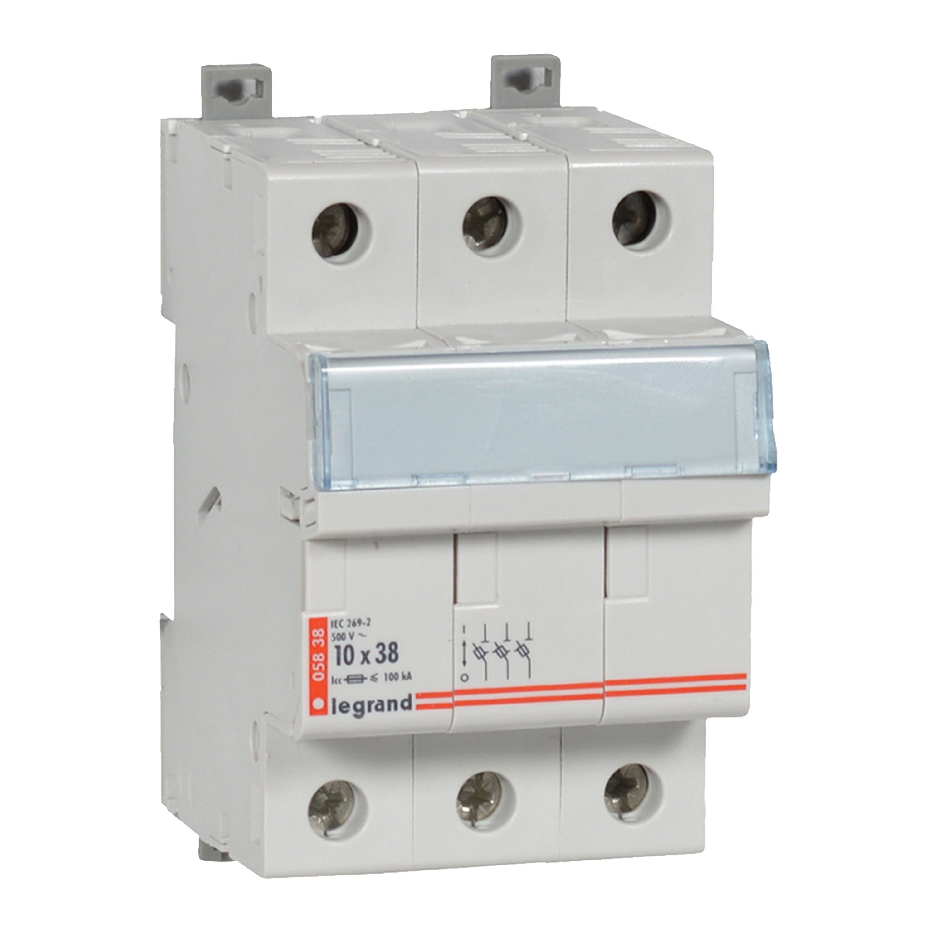 LEGRAND 005838Legrand Kartuş sigorta yuvası 3P (10X38 kartuşlar için)Legrand 3 Kutup{ubercoelektromarket}