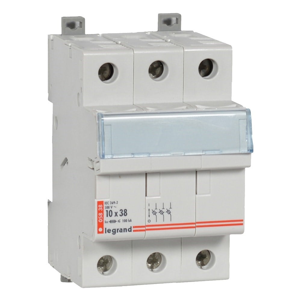 LEGRAND 005838Legrand Kartuş sigorta yuvası 3P (10X38 kartuşlar için)Legrand 3 Kutup{ubercoelektromarket}