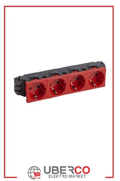 LEGRAND 077614Legrand Alman STD. Vida Bağlantılı “DLP” Prizler - 4 x 