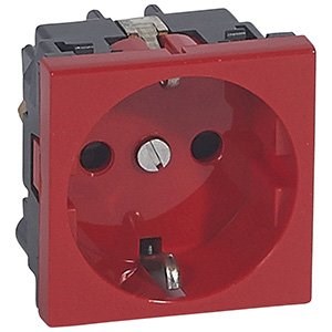 LEGRAND 077220Legrand Alman STD. Vida Bağlantılı Antimikrobiyal Priz - Topraklı Priz - KırmızıLegrand Alman STD. Vida Bağlantılı Antimikrobiyal Priz{ubercoelektromarket}