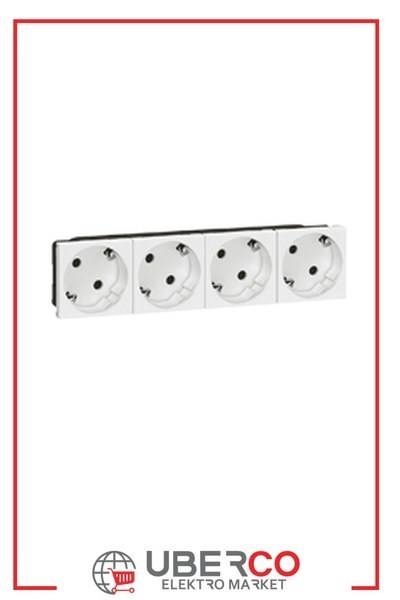 LEGRAND 077254Legrand Alman STD. 45º Açılı Otomatik Bağlantılı Topraklı Prizler - 4x45° açılı - BeyazLegrand Alman STD. 45º Açılı Otomatik Bağlantılı Topraklı{ubercoelektromarket}