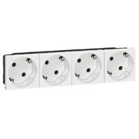 LEGRAND 077254Legrand Alman STD. 45º Açılı Otomatik Bağlantılı Topraklı Prizler - 4x45° açılı - BeyazLegrand Alman STD. 45º Açılı Otomatik Bağlantılı Topraklı{ubercoelektromarket}