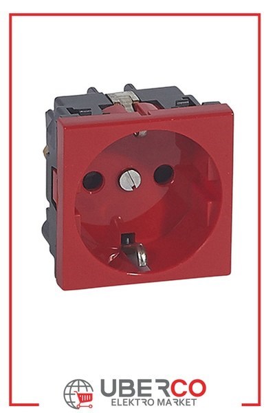 LEGRAND 077220Legrand Alman STD. Vida Bağlantılı Antimikrobiyal Priz - Topraklı Priz - KırmızıLegrand Alman STD. Vida Bağlantılı Antimikrobiyal Priz{ubercoelektromarket}
