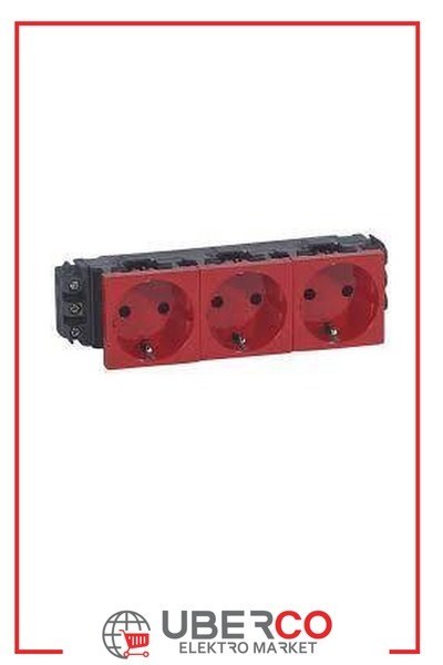 LEGRAND 077613Legrand Alman STD. Vida Bağlantılı “DLP” Prizler - 3 x 