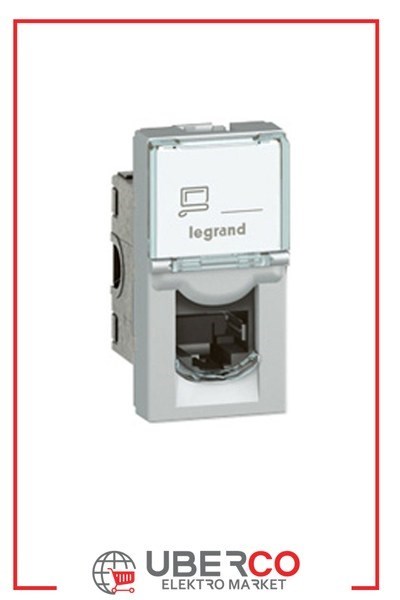 LEGRAND 079461Legrand Alüminyum DLP Gulot Kanalı İçin Sistem Armada RJ45 UTP Priz - 1 Modül, AlüminyumLegrand Alüminyum DLP Gulot Kanalı İçin Sistem Armada RJ45{ubercoelektromarket}