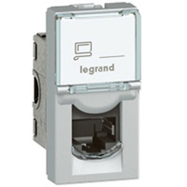 LEGRAND 079461Legrand Alüminyum DLP Gulot Kanalı İçin Sistem Armada RJ45 UTP Priz - 1 Modül, AlüminyumLegrand Alüminyum DLP Gulot Kanalı İçin Sistem Armada RJ45{ubercoelektromarket}