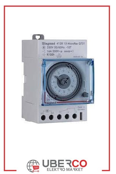 LEGRAND 412813Legrand Analog Kadranlı Zaman Saati - Günlük (Yatay Kadran) - 100 Saat Rezervli - Kontak NA+NKLegrand Analog Kadranlı Zaman Saati - Günlük (Yatay Kadran){ubercoelektromarket}