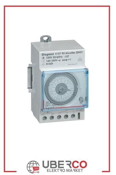 LEGRAND 412795Legrand Analog Kadranlı Zaman Saati - Haftalık (Yatay Kadran) - 100 Saat Rezervli - Kontak NA+NKLegrand Analog Kadranlı Zaman Saati - Haftalık (Yatay{ubercoelektromarket}