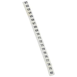 LEGRAND 038153Legrand CAB 3 İşaretleme Sistemi - Kablo ve klemens işaretleme - Rakam 61'den 80'e kadar - Kesit 0,5-1,5 mm²Legrand CAB 3 İşaretleme Sistemi - Kablo ve klemens{ubercoelektromarket}