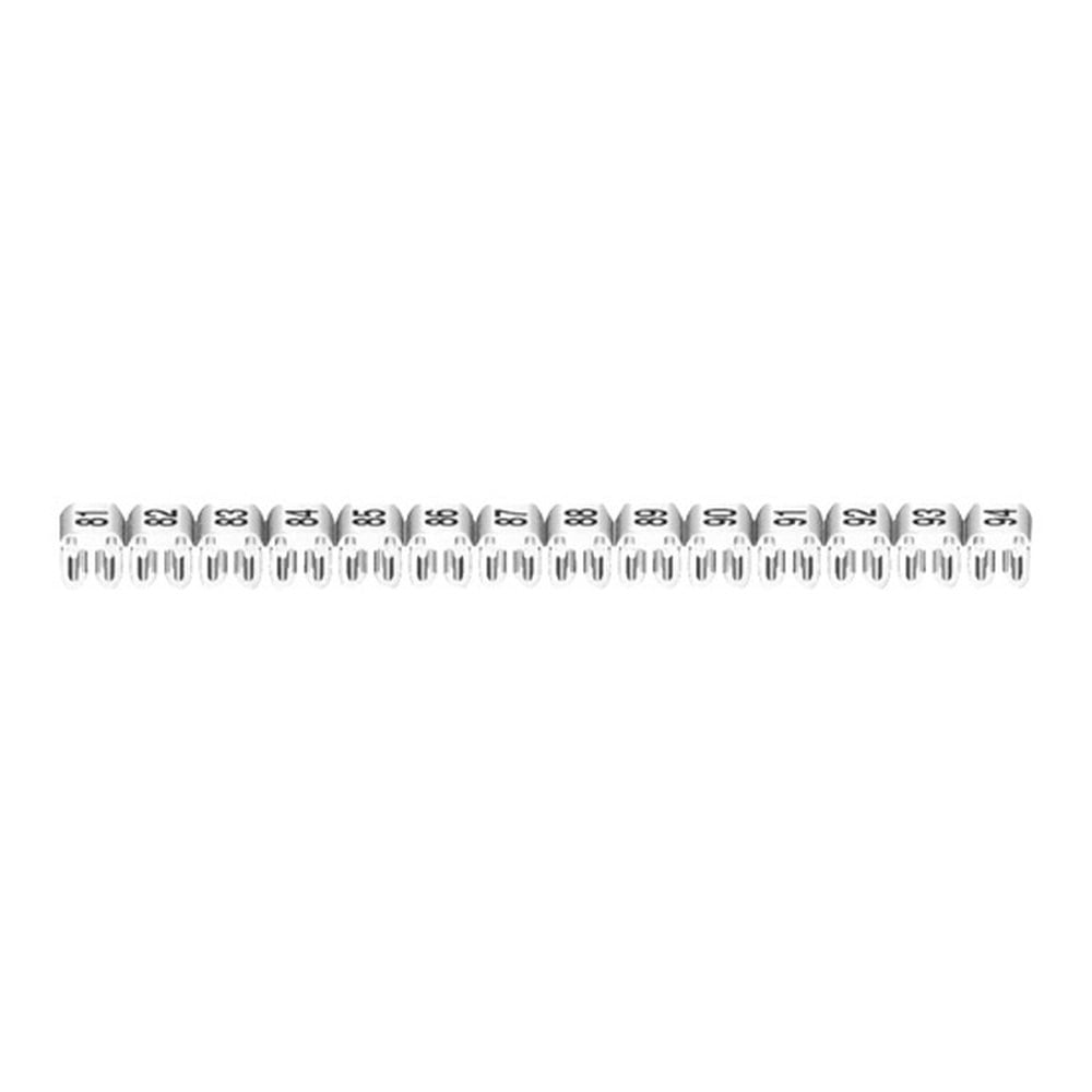 LEGRAND 038164Legrand CAB 3 İşaretleme Sistemi - Kablo ve klemens işaretleme - Rakam 81'den 100'e kadar - Kesit 1,5-2,5 mm²Legrand CAB 3 İşaretleme Sistemi - Kablo ve klemens{ubercoelektromarket}