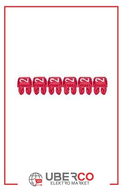 LEGRAND 038212Legrand CAB 3 İşaretleme Sistemi - Viking 3 klemens/kablo rakam işaretleme - Rakam 2 - Kesit 0,5-1,5 mm²Legrand CAB 3 İşaretleme Sistemi - Viking 3 klemens-kablo{ubercoelektromarket}