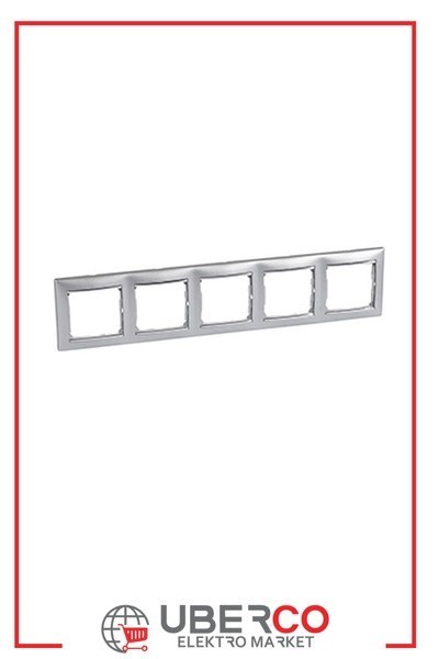 LEGRAND 770355Legrand Çerçeveler - Beşli - Alüminyum / Gümüş bantlıLegrand Çerçeveler - Beşli - Alüminyum - Gümüş bantlı{ubercoelektromarket}
