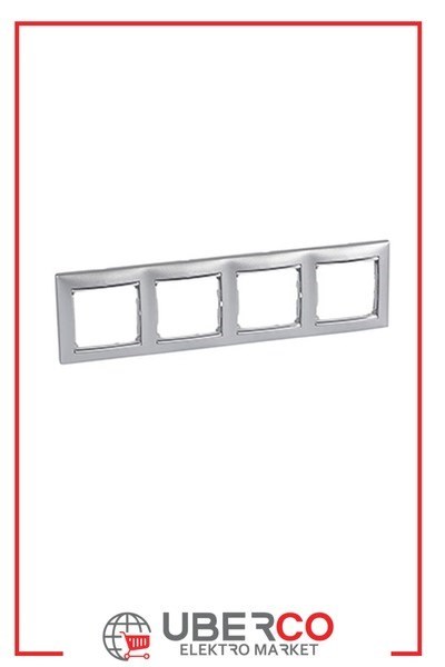 LEGRAND 770354Legrand Çerçeveler - Dörtlü - Alüminyum / Gümüş bantlıLegrand Çerçeveler - Dörtlü - Alüminyum - Gümüş bantlı{ubercoelektromarket}
