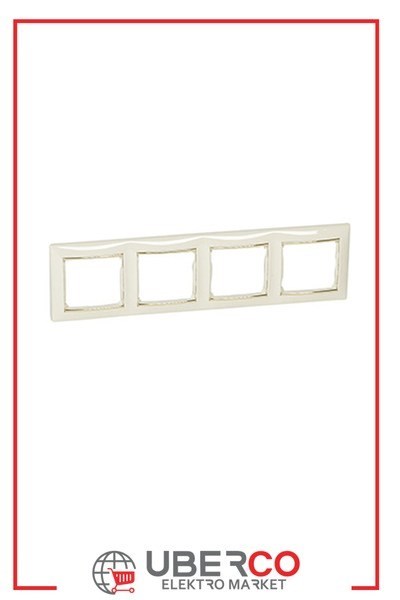 LEGRAND 774154Legrand Çerçeveler - Dörtlü - Bej / Altın bantlıLegrand Çerçeveler - Dörtlü - Bej - Altın bantlı{ubercoelektromarket}