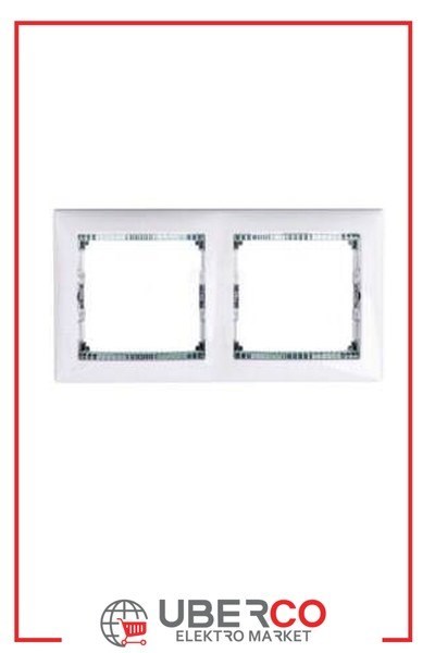 LEGRAND 774462Legrand Çerçeveler - İkili Yatay - Beyaz / Kristal bantlıLegrand Çerçeveler - İkili Yatay - Beyaz - Kristal bantlı{ubercoelektromarket}